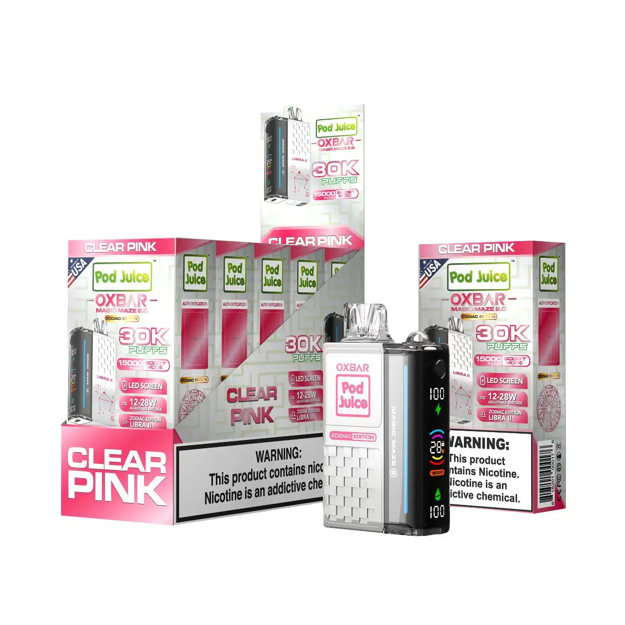 Clear pink Oxbar Pod