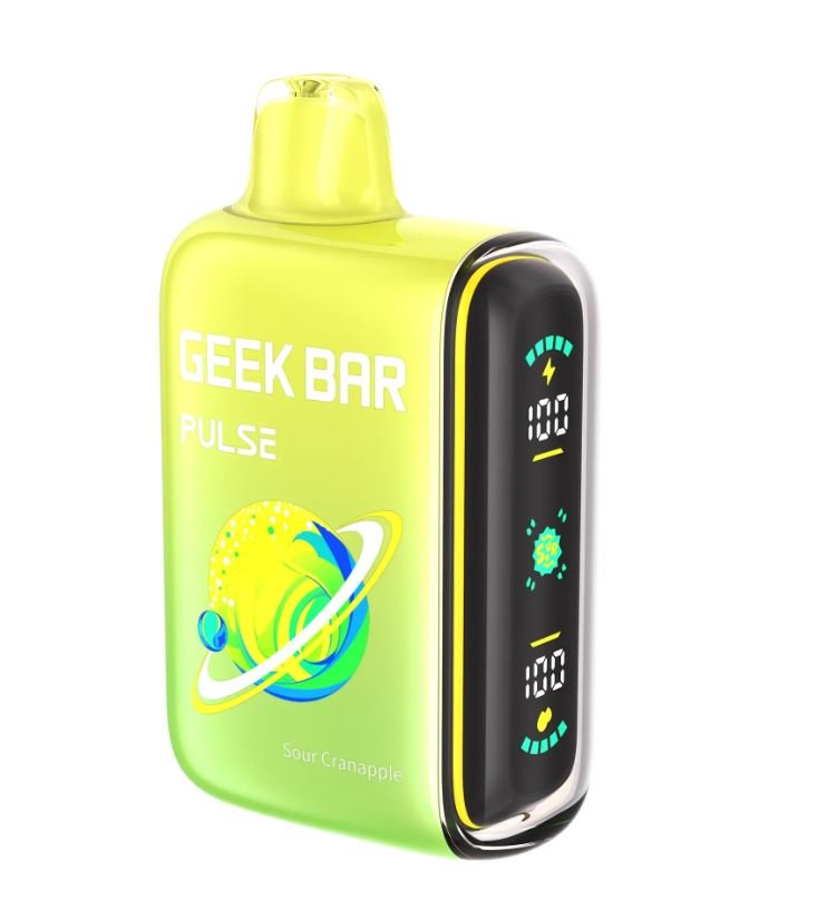 The Sour Cranapple Geek Bar Pulse which is a brilliant product from Geek Bar Pulse 15K Puffs Lineup offers a perfectly balanced blend of tart cranberries and sweet, crisp apples.